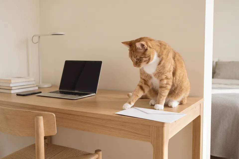 Die Katze hat sich gestern beworben.