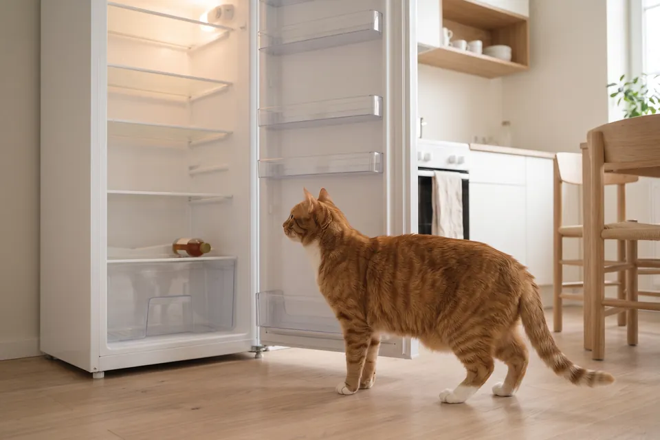 Im Kühlschrank gibt es keinen Käse mehr.