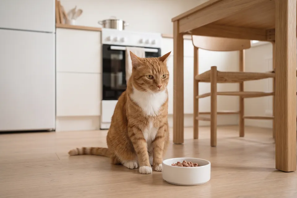 Die Katze hat keinen Hunger.