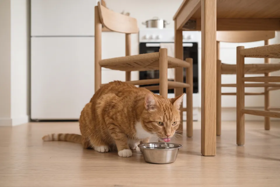 Die Katze hat Durst.
