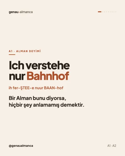 Ich verstehe nur Bahnhof