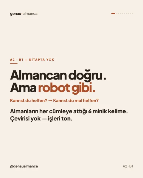 Almancan doğru ama robot gibi