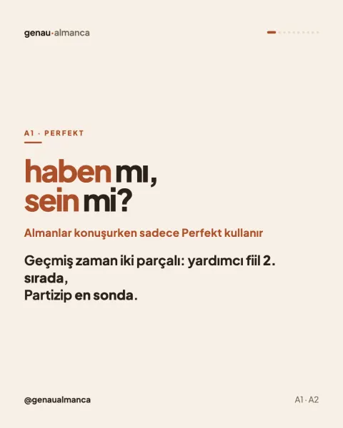 haben mı, sein mı?