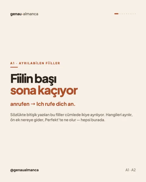 Fiilin başı sona kaçıyor