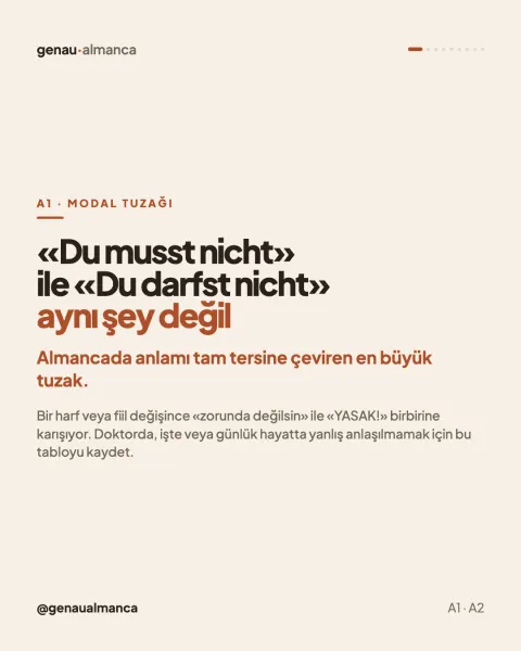 «Du musst nicht» ≠ «Du darfst nicht»