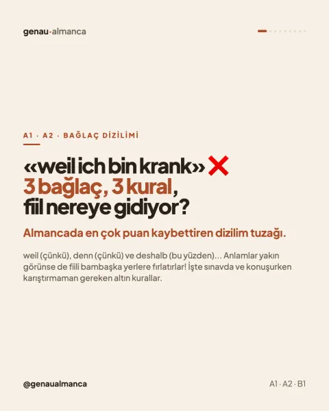 «weil ich bin krank» hatası