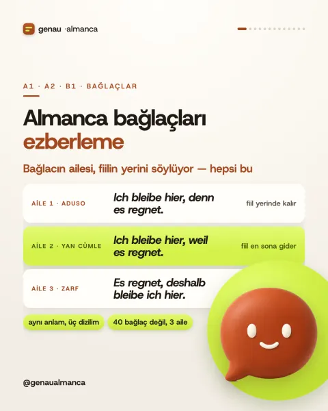 Almanca bağlaçları ezberleme