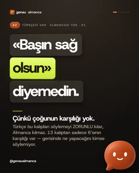 Türkçesi var, Almancası yok