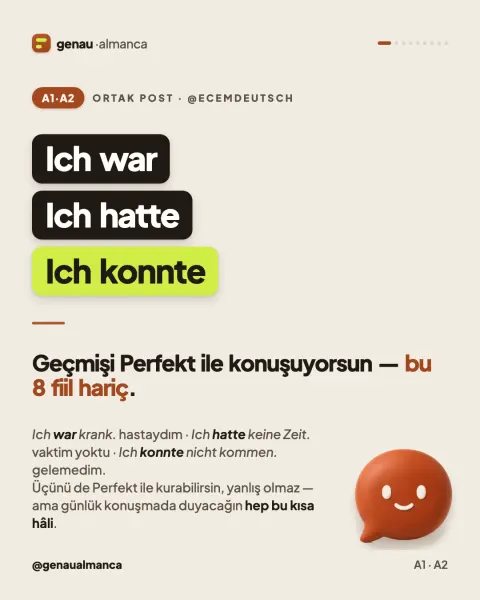 Ich war krank · Ich hatte keine Zeit