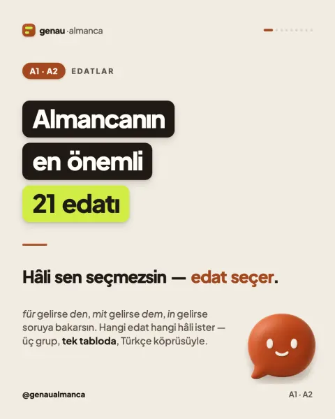 Almancanın en önemli 21 edatı